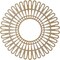 Ekena Millwork Cornelius Wood Fretwork Pierced Ceiling Medallion, Hickory, 34"OD x 12 5/8"ID x 3/8"T CMWP34X0375CRHI - alternate 2